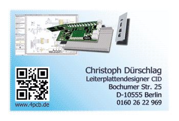 Visitenkarte PCB-Designer mit Kontaktlink